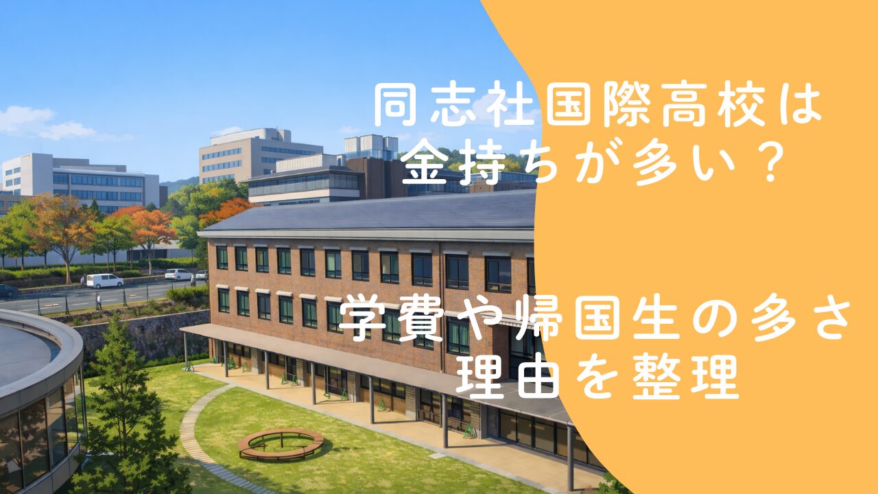 同志社国際高校は金持ちが多い？学費や帰国生の多さから理由を整理