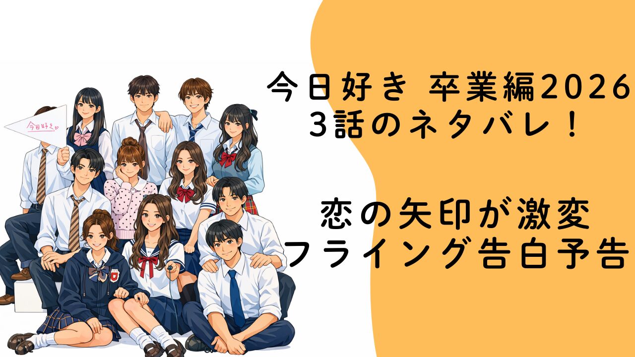 今日好き 卒業編2026 3話のネタバレ！恋の矢印が激変、フライング告白予告も