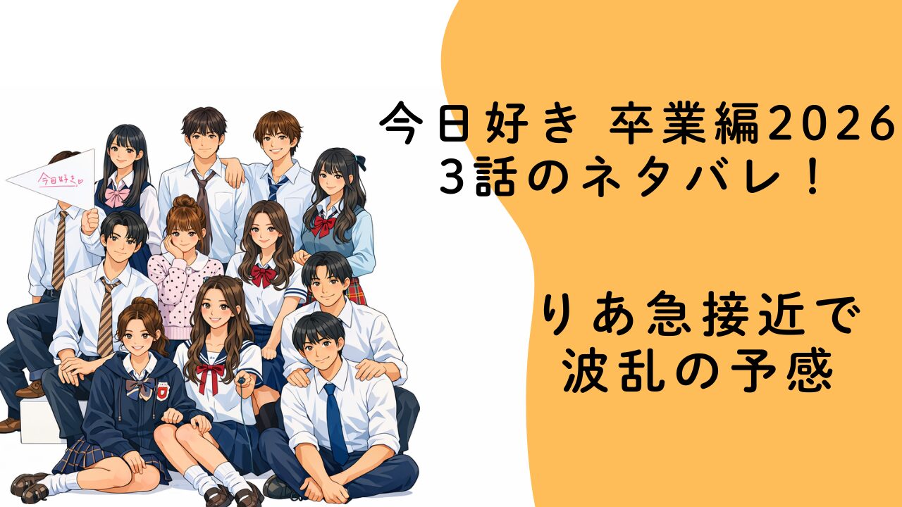 今日好き 卒業編 2026 3話のネタバレ！りあ急接近で波乱の予感