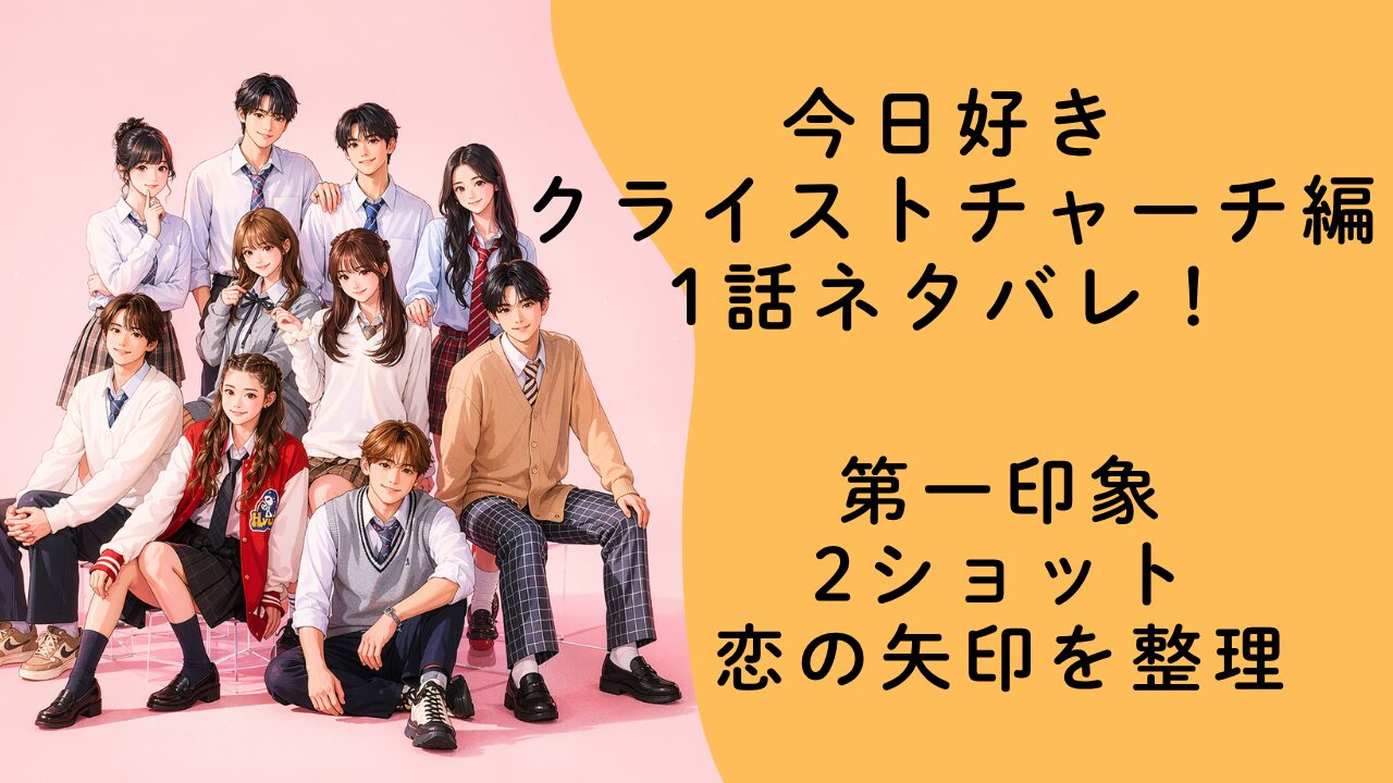 今日好きクライストチャーチ編 1話ネタバレ！第一印象・2ショット・恋の矢印を整理