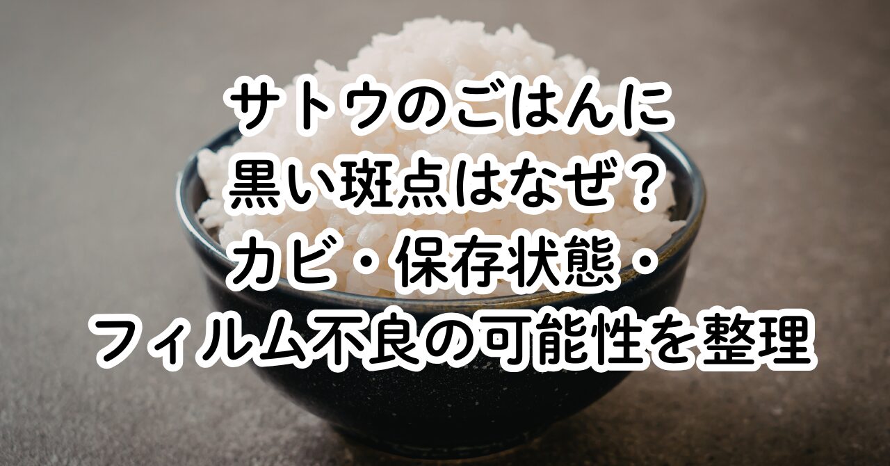 サトウのごはんに黒い斑点はなぜ？カビ・保存状態・フィルム不良の可能性を整理