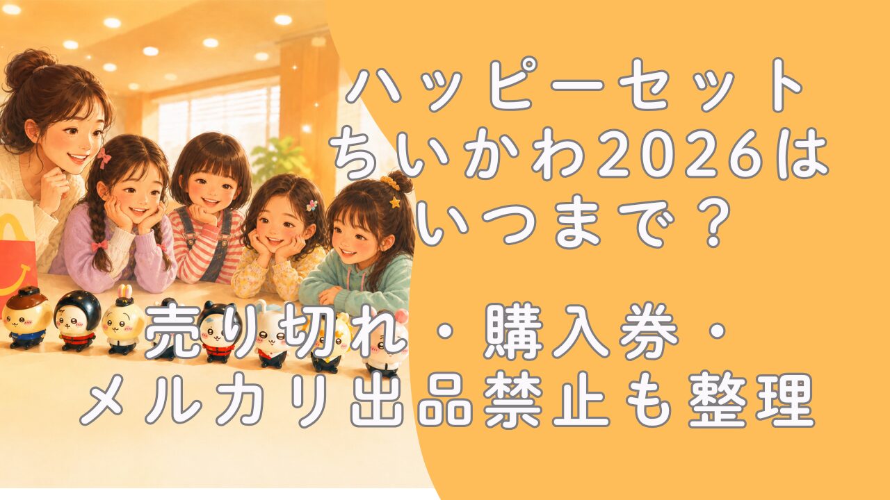 ハッピーセットちいかわ2026はいつまで？売り切れ・購入券・メルカリ出品禁止も整理