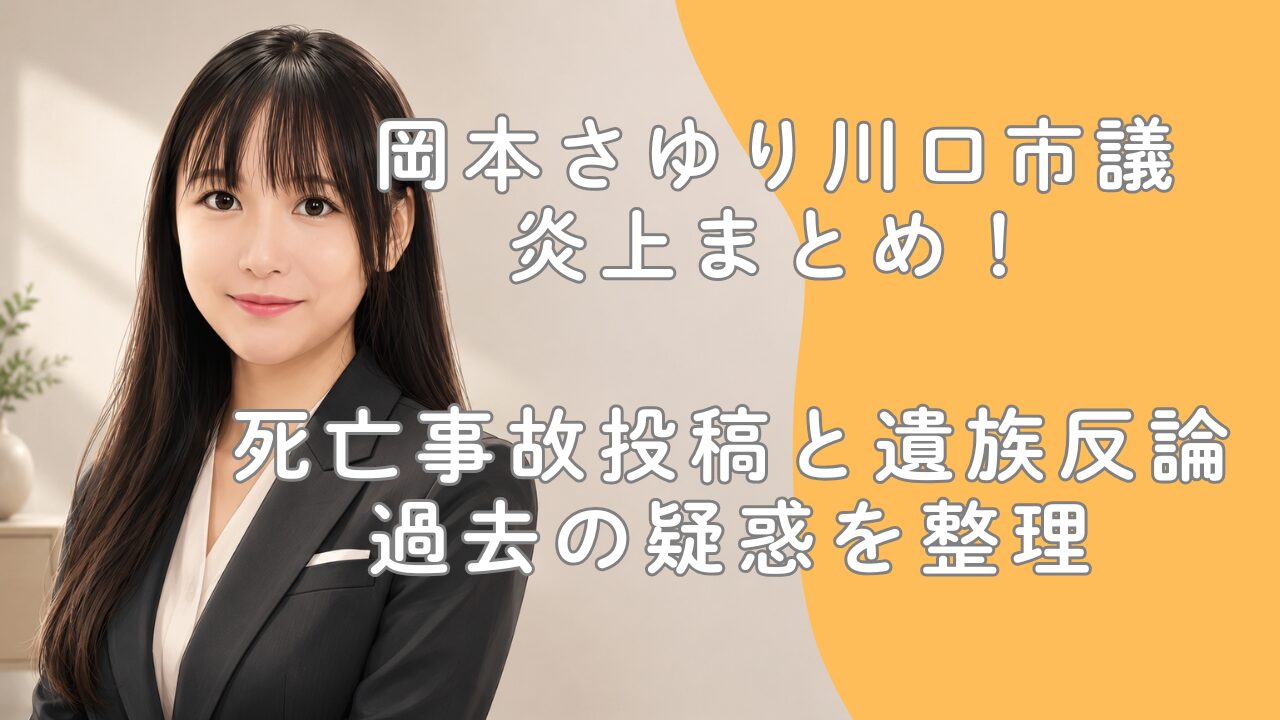 岡本さゆり川口市議炎上まとめ！死亡事故投稿と遺族反論・過去の疑惑を整理