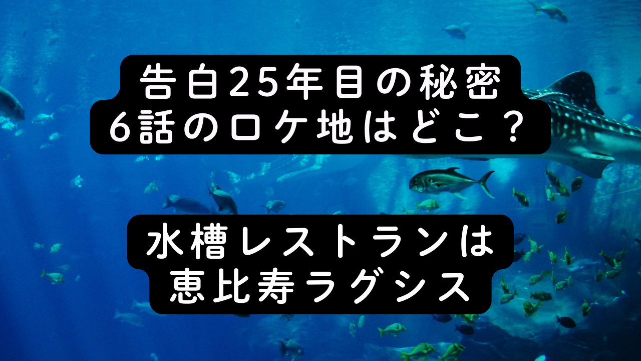 告白25年目の秘密6話のロケ地はどこ？水槽レストランは恵比寿ラグシス