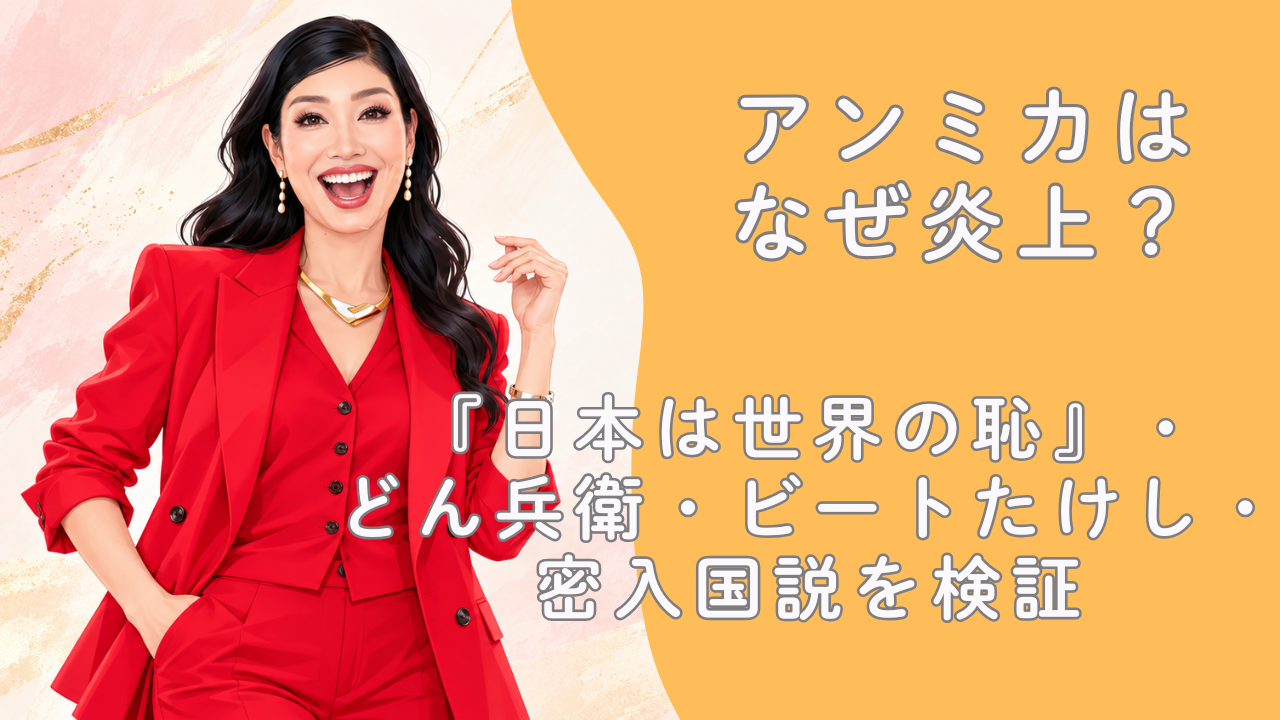 アンミカはなぜ炎上？『日本は世界の恥』・どん兵衛・ビートたけし・密入国説を検証